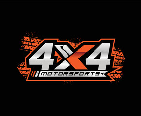 4x4 Automotive Off Road Logo Design Template