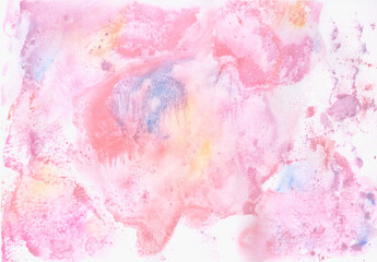 Pink abstract background, pastel watercolor background 