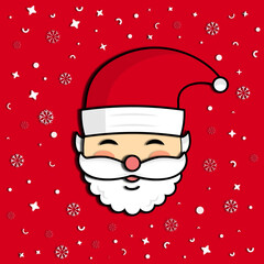 santa claus christmas new year card illustration design
