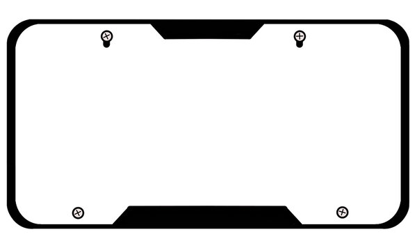Blank White Custom License Plate