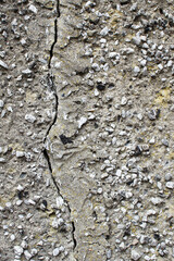 Cracked stone wall