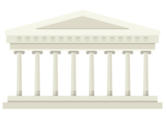 Fototapeta premium Parthenon flat design style object