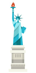 Statue of Liberty flat design style landmark © Boyko.Pictures