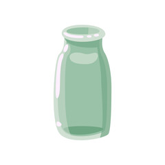 Empty cylinder jar cartoon illustration. Glass can. Canning, conserve, grocery, tinned or preserved food concept