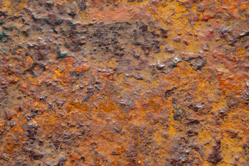 Metallic orange rust texture grunge abstract background