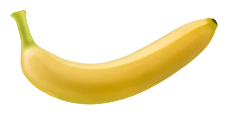 Foto op Plexiglas 1 Banane und Hintergrund transparent © PhotoSG