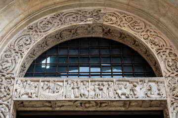 Gothic portal of Modena Cathedral (Italian: Duomo di Modena) is a Roman Catholic cathedral in Modena, Italy, dedicated to the Assumption of the Virgin Mary and Saint Geminianus