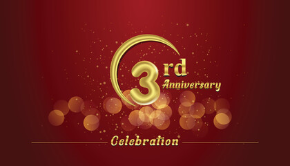 3rd anniversary celebration vector illustration