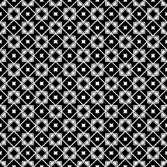 Black and white seamless pattern texture. Greyscale ornamental graphic design. Mosaic ornaments. Pattern template. Vector illustration. EPS10.