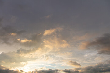 Clouds in the sky at sunset