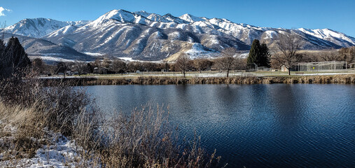 Mount Mendon and Wellsville Reservoir, Cache Valley Utah