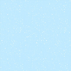 Falling Snow. Winter Christmas Illustration. Snowfall isolated on blue background. Snow with Snowflakes vector illustration.
