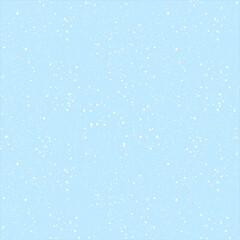 Falling Snow. Winter Christmas Illustration. Snowfall isolated on blue background. Snow with Snowflakes vector illustration.