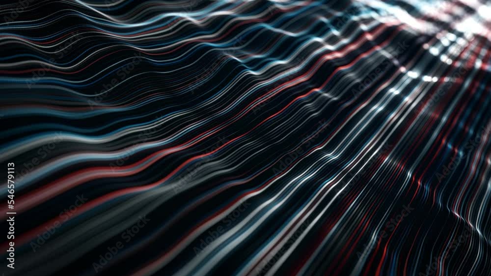 Poster flowing lines background/ 4k animation of an abstract technology background of flowing lines stroke