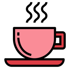 coffee filled outline icon style
