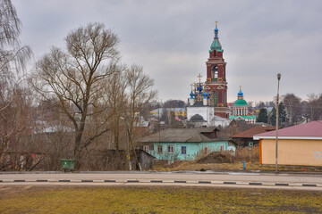 Yuryev-Polsky / Russia - March 7, 2020: Church of Protection of Holy Virgin in Yuryev-Polsky