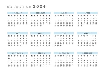 Landscape Size Calendat Templates 2024