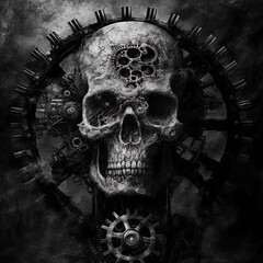 Cool skull design. Suitable for album cover, poster and more. 