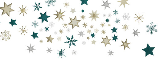 With Realistic Snowflakes Overlay On Light Silver Backdrop. Xmas Holidays