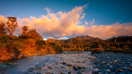 Scenery landscape at Lake Wakatipu Queentown New Zealand.