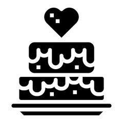 cake glyph icon style
