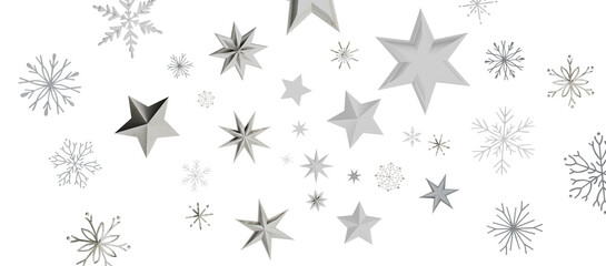 Glossy 3D Christmas star icon. Design element for holidays.