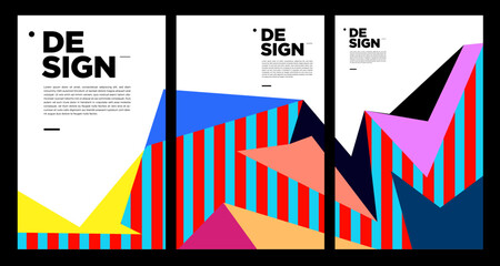 Colorful Abstract Banner Template with Dummy Text for Web Design, Landing page, social media story, and Print Material