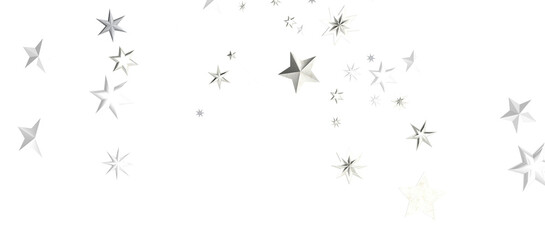 Snowflakes and bokeh lights on the blue Merry Christmas background. 3D render