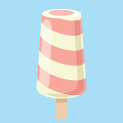 Ice cream on a stick vector illustration