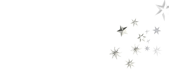 Banner with golden decoration. Festive border with falling glitter dust and stars.