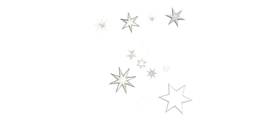 Banner with golden decoration. Festive border with falling glitter dust and stars.