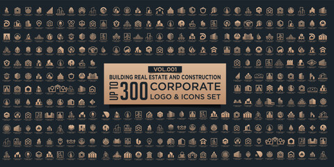 Set of Building, Real Estate, and Construction logo design inspiration.