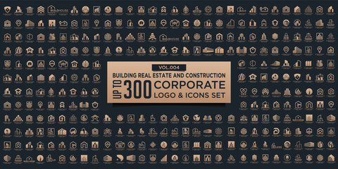 Set of Building, Real Estate, and Construction logo design inspiration.
