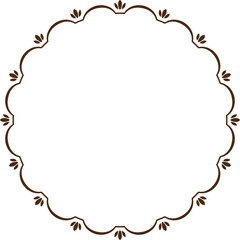 Botanic garden nature frame spiral cross curve and flower