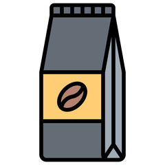 Coffee bag icon, Coffee shop related vector