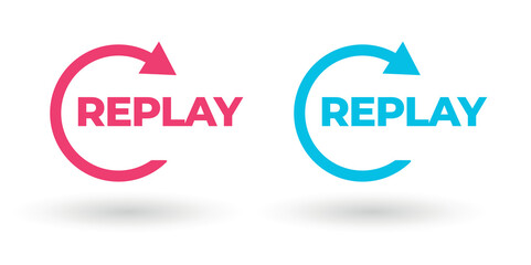 Replay Button Vector illustration