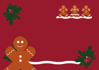 Weihnachtslebkuchen Vorlage, in trendigen Design. 