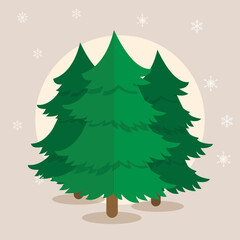 Fototapeta premium The design concept of decorations, cards, backgrounds, banners, and posters in celebration holiday in the snow on Christmas day in the season of winter we are happy merry Christmas and happy new year