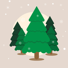 The design concept of decorations, cards, backgrounds, banners, and posters in celebration holiday in the snow on Christmas day in the season of winter we are happy merry Christmas and happy new year