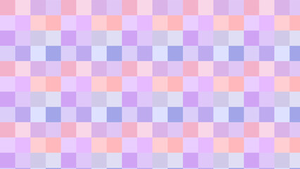 aesthetic cute pastel blue, pink, violet and purple checkers, gingham, plaid, multicolor checkerboard background illustration, perfect for backdrop, background, wallpaper, cover