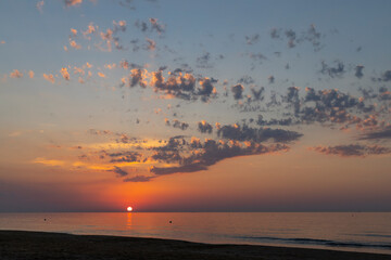 Sunset in Rodi Garganico, National park Gargano, Apulia, Italy