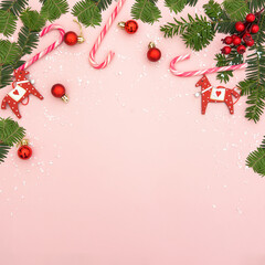 Pink Christmas background 