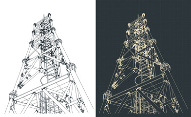 Telecommunication tower blueprints