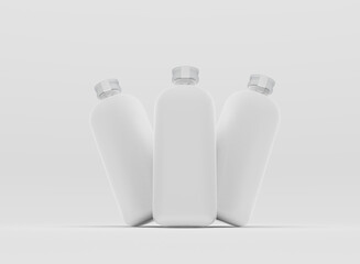 3d Three Bottles Mockup