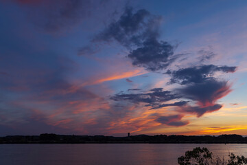 Beautiful sky with cloud before sunset