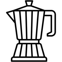 Moka pot icon, Coffee shop related vector