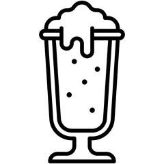 Frappe icon, Coffee shop related vector