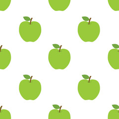 Green apple seamless pattern vector file on isolated white background. It can be used for wallpaper, home decoration,Art, print, packaging design, fashion, etc.