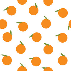 Orange seamless pattern vector file on isolated white background. It can be used for wallpaper, home decoration,Art, print, packaging design, fashion, etc.