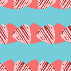 Obraz premium Seamless repeat pattern with pink triangle shapes. Vector illustration. Pattern for print, wallpaper, textile, fashion, scrapbooking, cover.